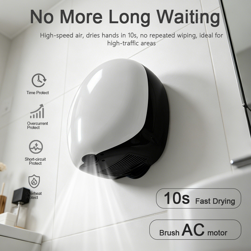 High-speed AC motor hand dryer with safety protection Asciugamani a parete ad asciugatura rapida SF-5050 con motore AC e protezione di sicurezza