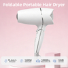 C181 compact foldable hair dryer with 1600W power, 15.6m/s airflow, 59dB low noise and foldable portable design