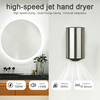 SF-6060 high-speed stainless steel jet hand dryer with 1000W power and infrared sensor