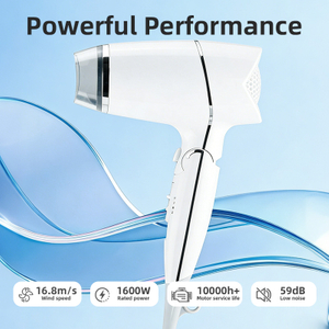 C206 portable travel hair dryer with 1800W power and foldable handle