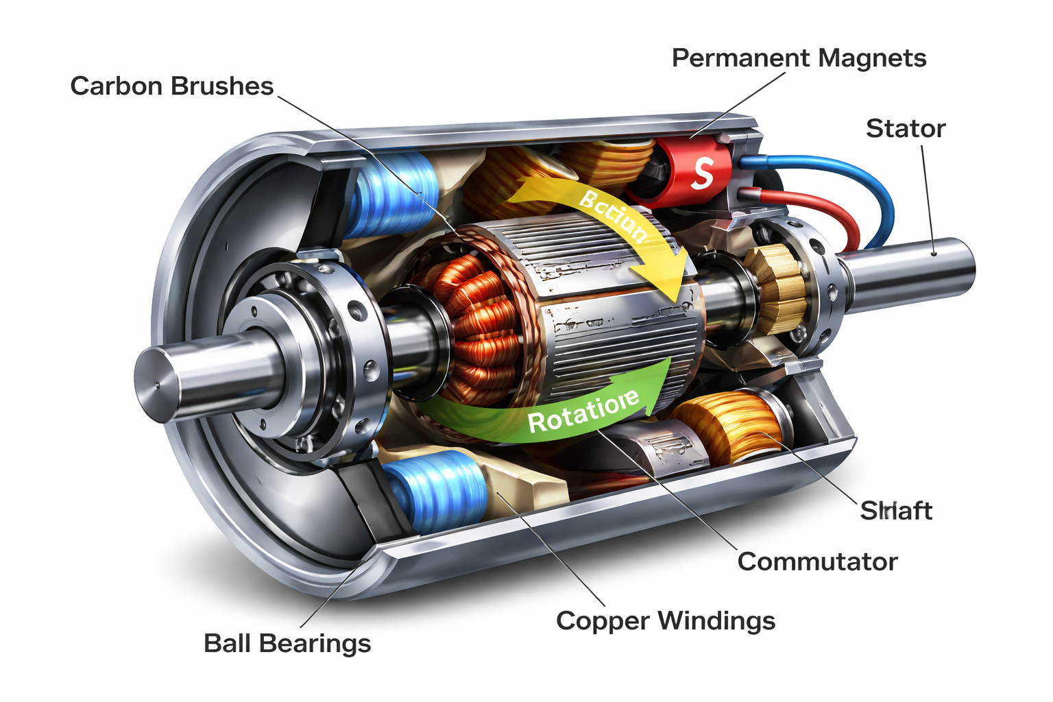 Working Principle of a Traditional Motor Hair Dryer