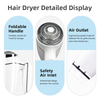 C203 hair dryer detailed display with foldable handle air outlet and safety air inlet