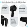 lightweight portable foldable travel hair dryer for home and travel use