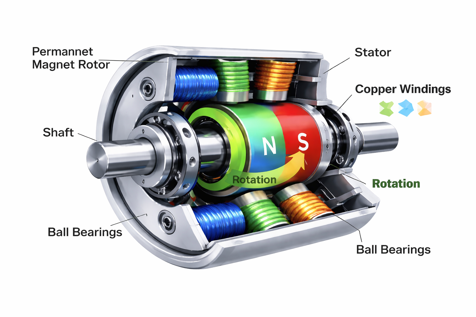 Working Principle of a Brushless Motor Hair Dryer