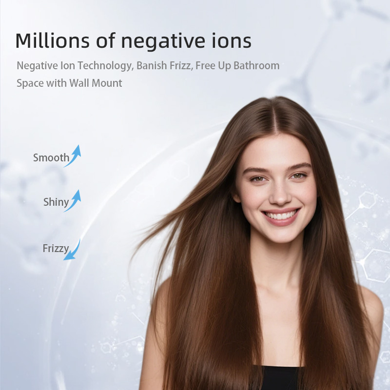negative ion 2 in 1 hotel wall mounted hair dryer for smooth and shiny hair