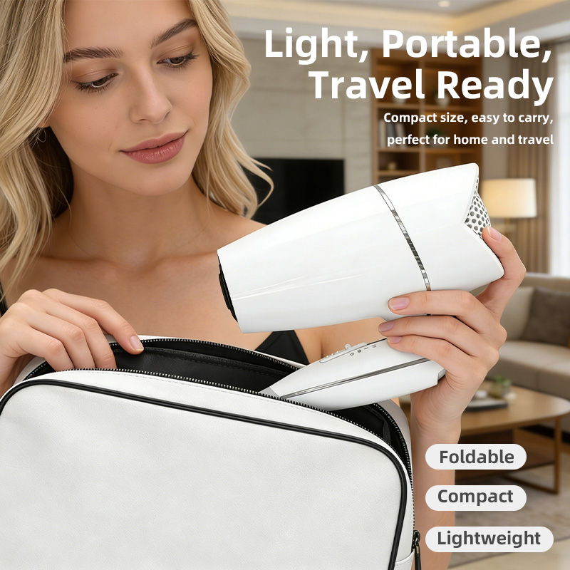 C181 lightweight compact foldable hair dryer with portable travel-ready design for home and travel use