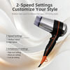 Foldable travel hair dryer with 2 speed and 3 temperature settings