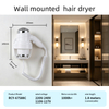 RCY-67588C Wall Mounted Negative Ion Hair Dryer for Hotel