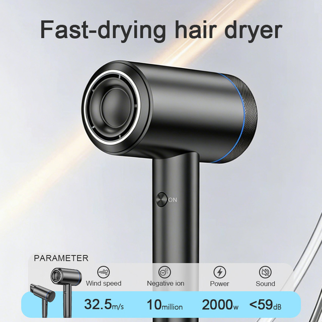 WT-1201 Negative Ion High Speed Hair Dryer for Smooth, Shiny & Healthy-Looking Hair