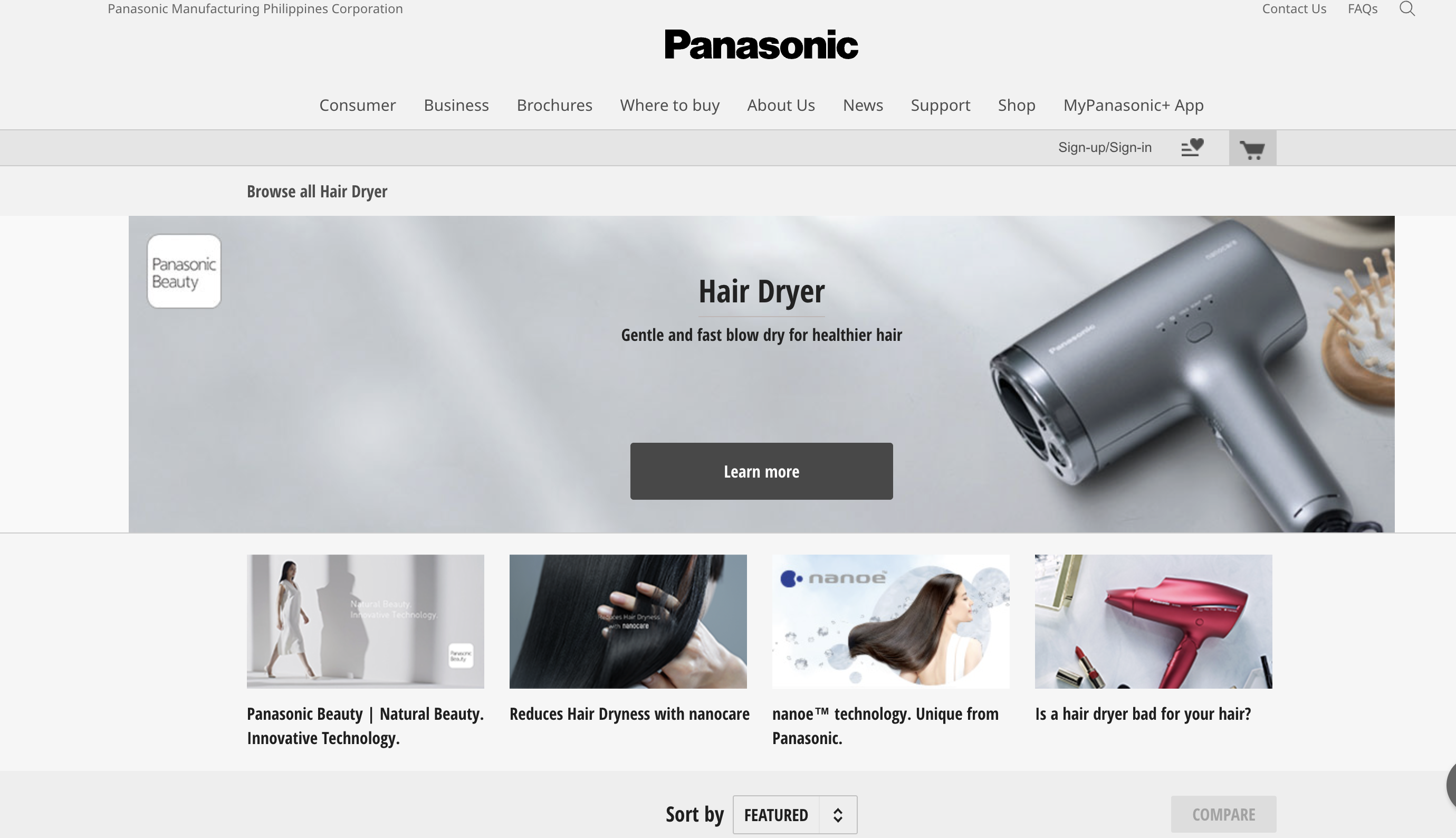 Global electronics manufacturer with beauty appliance lines