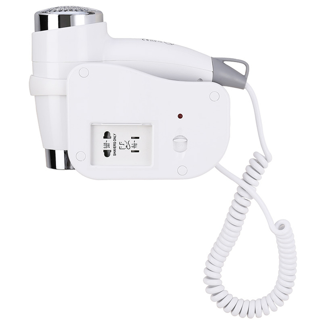 1808-6-G Hotel Wall-mounted Hair Dryer with Shaver Socket