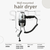 RCY-1400A 304 Stainless Steel Hotel Wall-mounted Hair Dryer