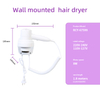 China RCY-67599 Homestay Dedicated Wall Mount Hair Dryer