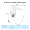 RCY-67588G Wall Mounted Hair Dryer
