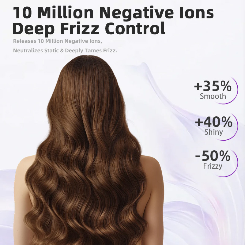 C182 foldable portable hair dryer with 10 million negative ions for static and frizz control