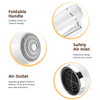 C182 foldable portable hair dryer details with foldable handle safety air inlet and air outlet