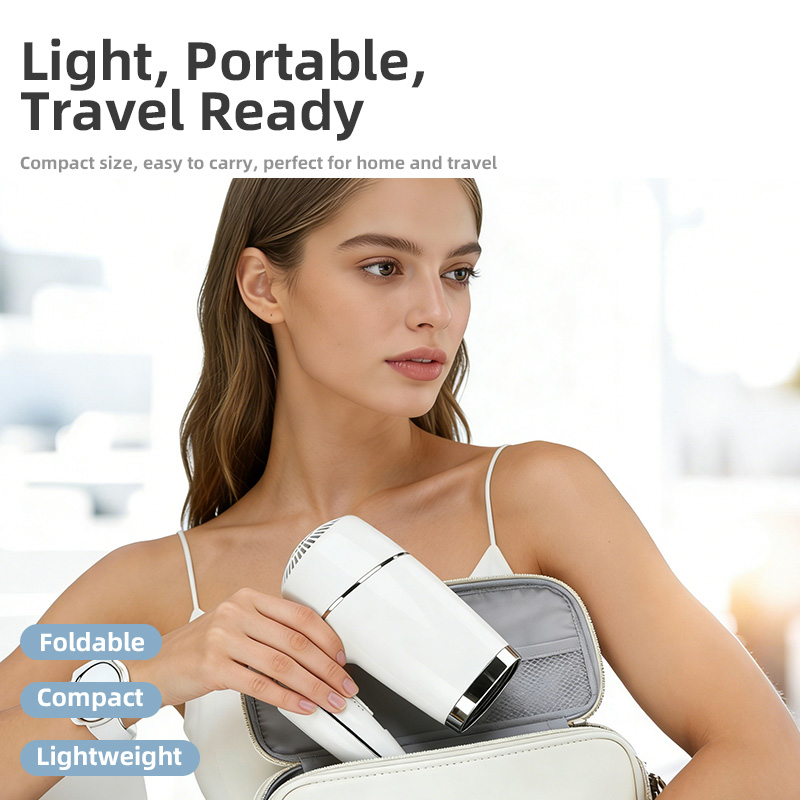 C182 light portable travel hair dryer with compact foldable handle